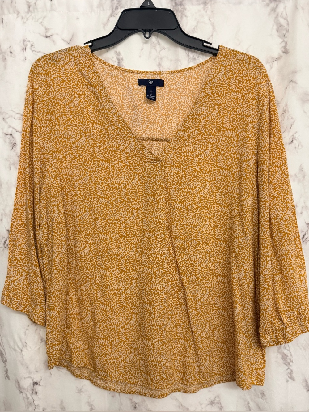 Gap Women's Butterscotch Floral V-Neck Blouse